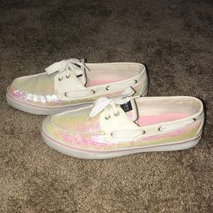 Pink Sequin Sperry Boat Shoe